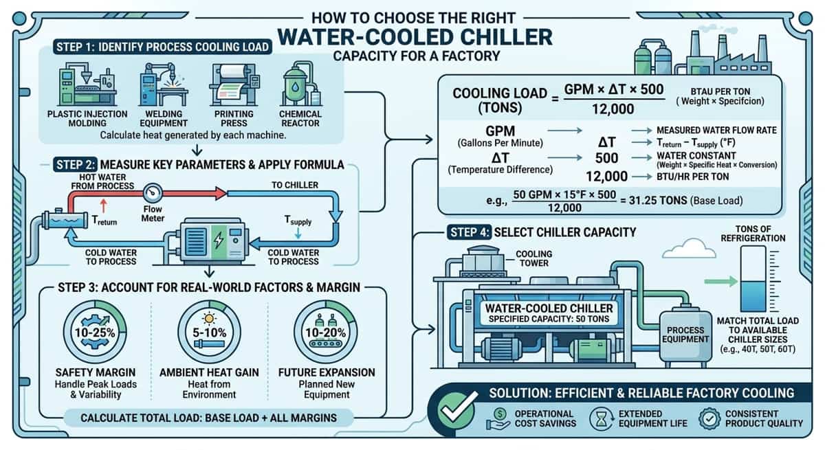 How to Choose the Right Water-Cooled Chiller Capacity for a Factory