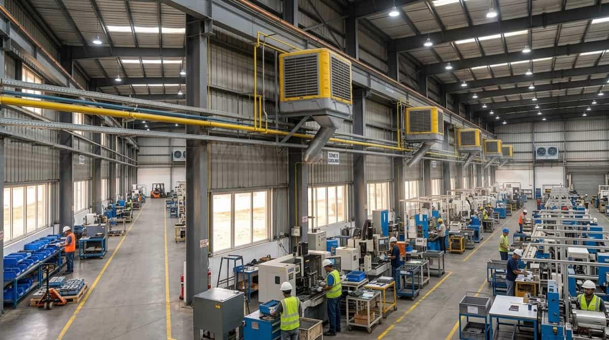 How Much Electricity Does an 18,000 CMH Industrial Evaporative Air Cooler Consume Per Hour?