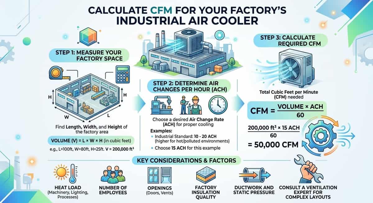 How to Calculate Required CFM for Your Factory's Industrial Air Cooler